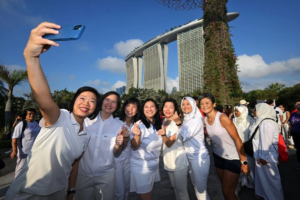 (From left) PAP MPs Sim Ann, Gan Siow Huang, Jessica Tan, Yeo Wan Ling, Cheryl Chan, Rahayu Mahzam and Poh Li San at the International Women’s Day celebration on March 8.