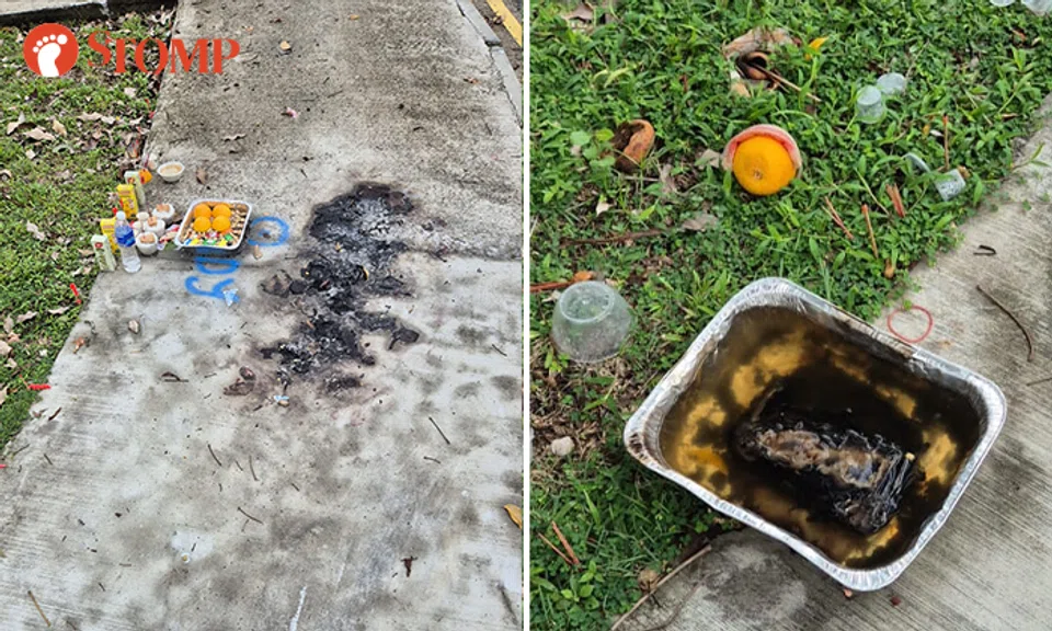 offerings left uncleared after ghost month