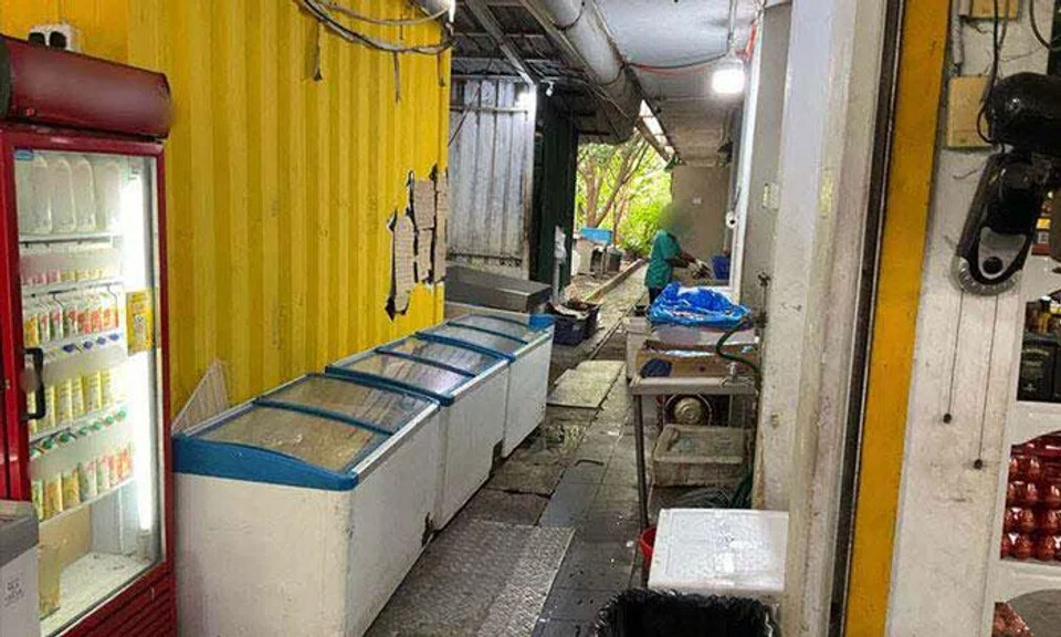 Chest freezers with unlicensed storage of food products.