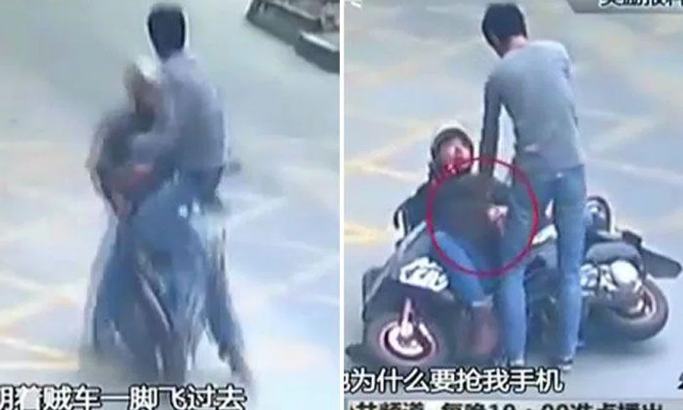 Enter The Dragon: Man gets his stolen phone back by kicking thief off moving motorcycle