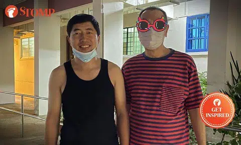 Mr Fang (left) and Stomper Tina's husband (right). PHOTO: STOMP