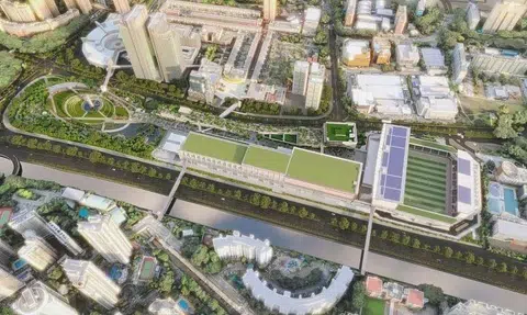 Toa Payoh Integrated Development's facilities include a 2,000-seater aquatic centre with four indoor swimming pools, along with three outdoor leisure pools.