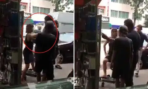 Woman pushes down elderly cyclist and warns him not to mess with her because she just got out of prison