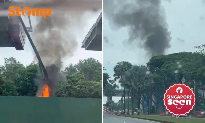 No injuries were reported in the fire, said the Singapore Civil Defence Force.