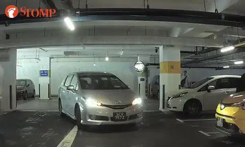 Driver goes against traffic to 'kiap' lot at SAFRA Toa Payoh