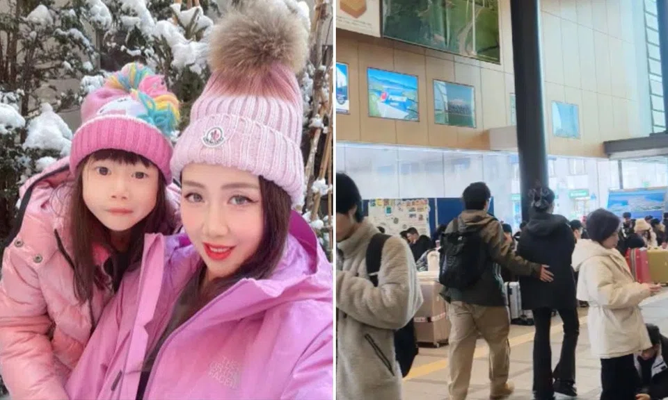 Ms Lora Lim and her daughter (left) and Ms Norhaidah Johan were among Singaporeans in Japan affected by the earthquake.
