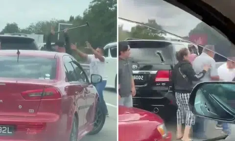 M'sian police looking for driver of S'pore car who bashed another vehicle with golf club in Johor