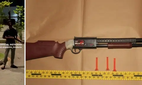 2 men investigated for causing public alarm over video of man holding toy gun