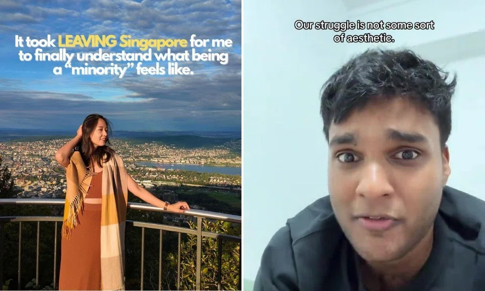 tiktoker says it took her leaving singapore to realise what a minority feels like