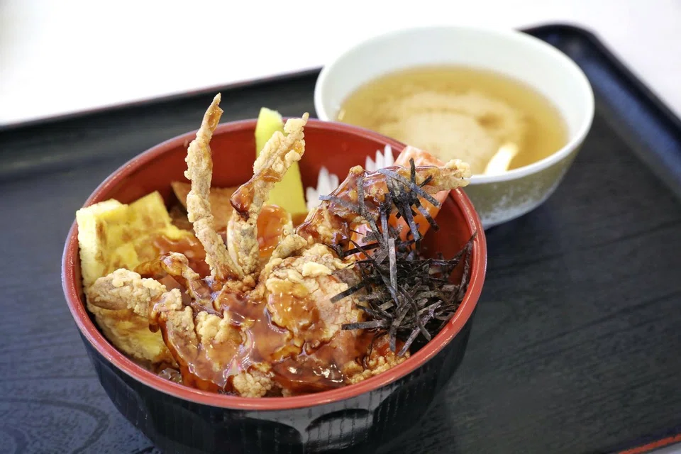 Soft Shell Crab Rice Bowl at Xin Japanese Cuisine Legendary.