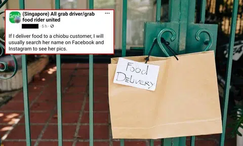 Delivery rider slammed after saying he looks up 'chiobu customers' to see their pics