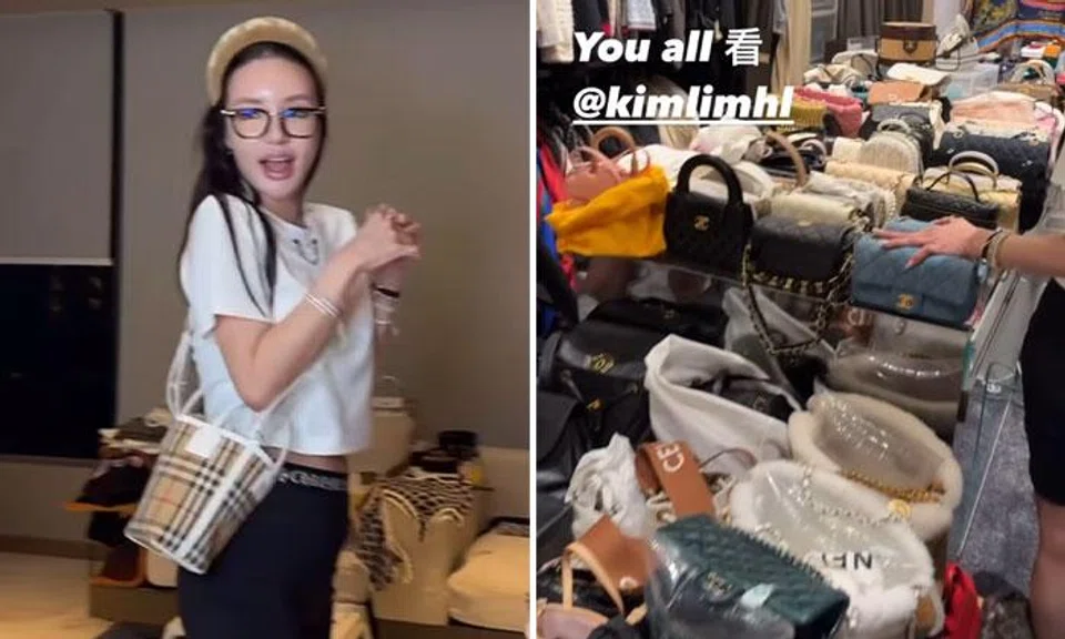Kim Lim sells her luxury handbags on Instagram Live