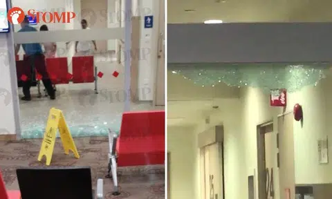 Ng Teng Fong General Hospital investigating after tempered glass panel shatters in front of visitors