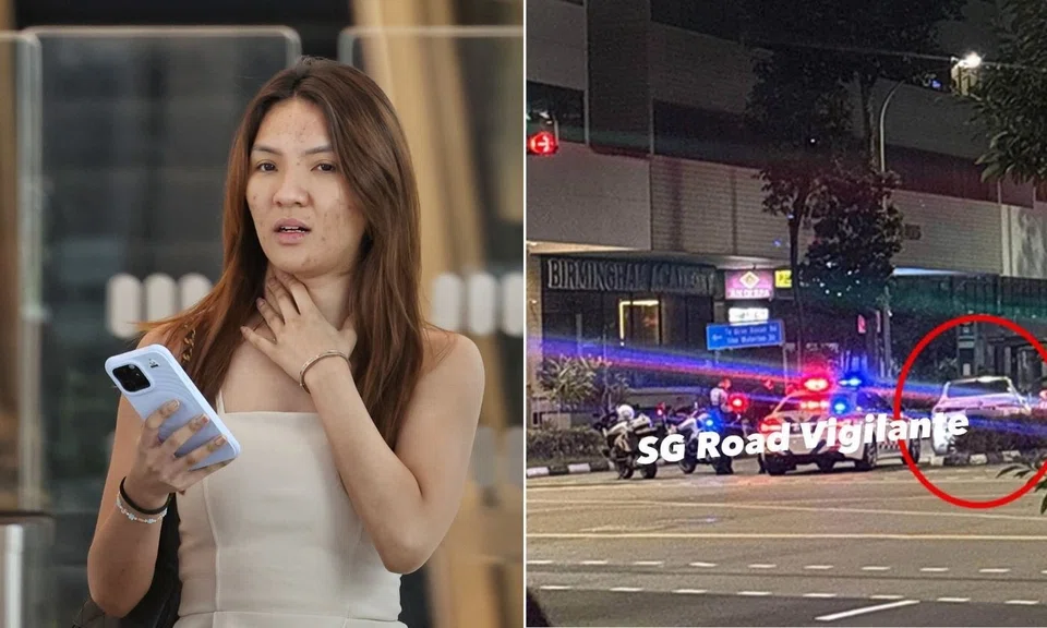 woman abandoned car in bugis after accident to eat with friends