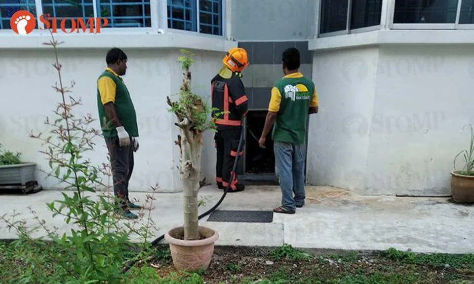 Fire breaks out at rubbish chute of Tampines block
