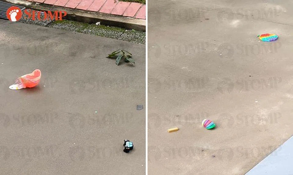 Passer-by startled by 'objects crashing towards the ground' while walking under Yishun block