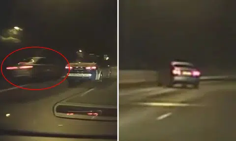 Driver goes oh-so-very fast to overtake cabby -- then ends up crashing and looking like a 'goondu'