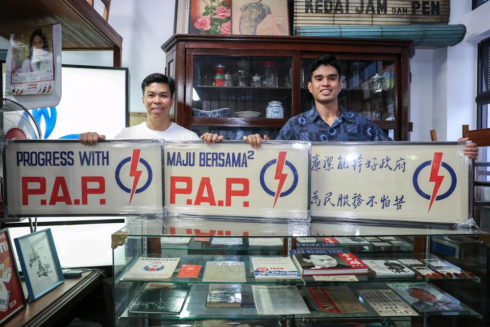 Treasure At Home Vintage Store hosts a collection of framed and multilingual PAP posters from the 1960s. 