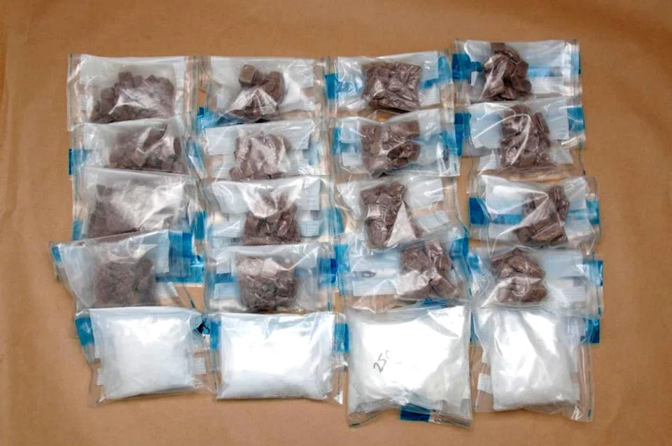 Heroin and Ice (methamphetamine) seized during the five-day island-wide drug bust.