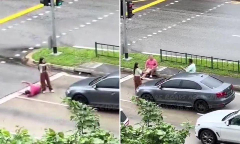 Man lying on Yishun road allegedly 'ran into car and injured himself', then accuses driver of hit-and-run