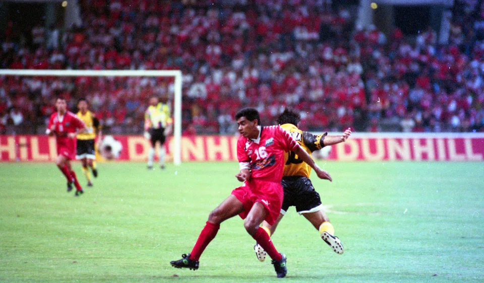 Kadir Yahaya during the 4-0 victory in the 1994 Malaysia Cup final against Pahang at Shah Alam Stadium.