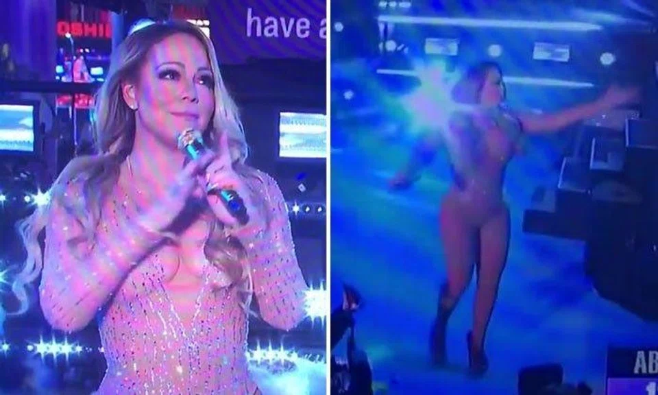 Mariah Carey gives disastrous performance during New Year's Eve party -- then claims she was 'sabotaged'