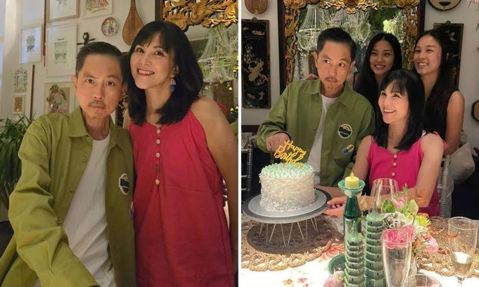 Beloved actor Chew Chor Meng celebrates 56th birthday with wife and loved ones