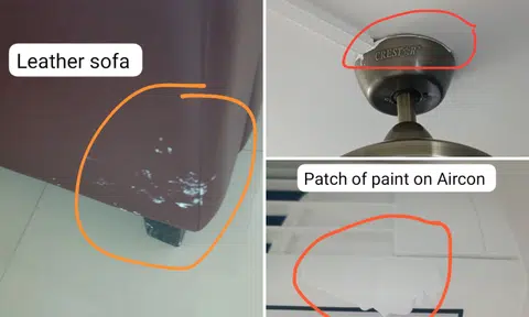 Homeowner disappointed after painters leave stains on furniture, fan and aircon: 'Shame on them'