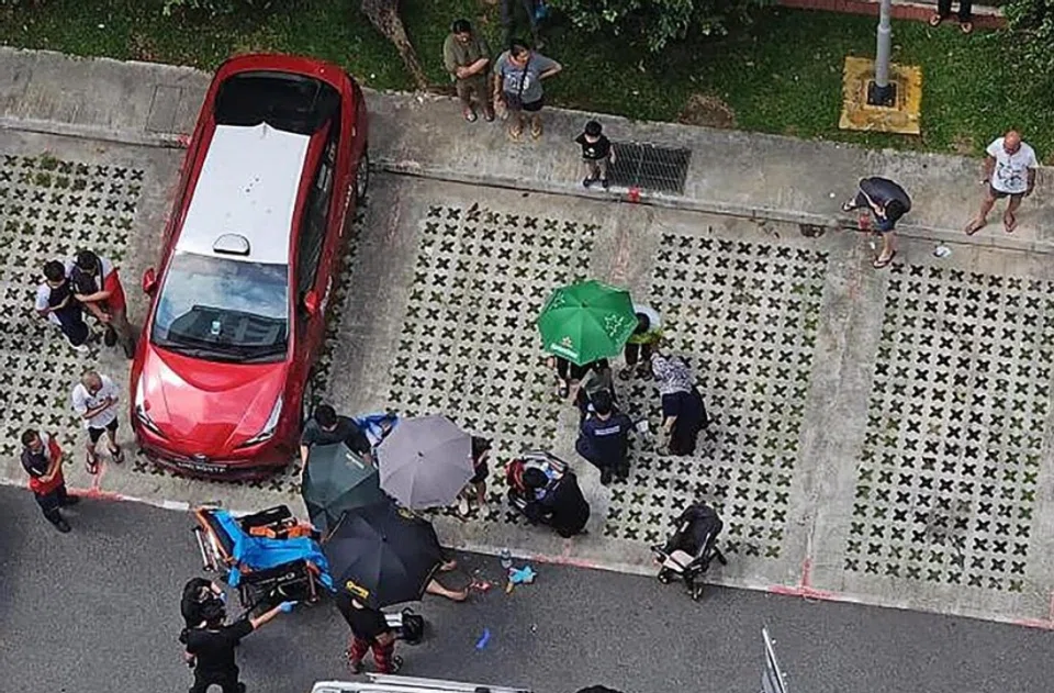 The accident occurred on March 13, 2023, at the carpark of Block 326 Woodlands Street 32 and his daughter died that same day.