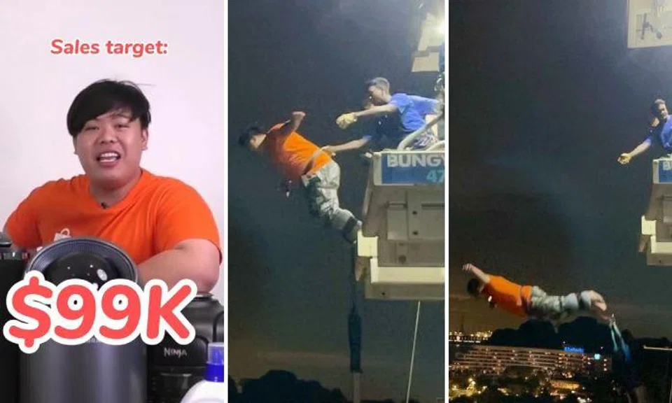 Before Mayiduo jumped at Skypark Sentosa, his famous last words were: "I love my mum. I love my kid. I a bit regret."