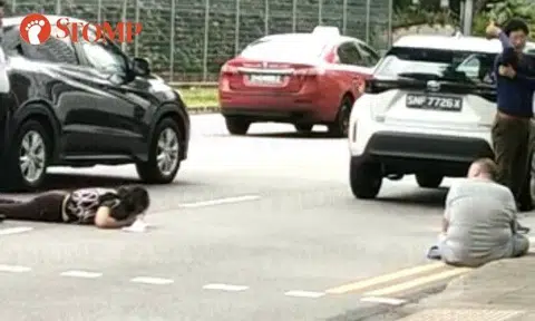 Sharing videos of the scene after the accident, Stomper Marco said the two people were knocked down by a car.