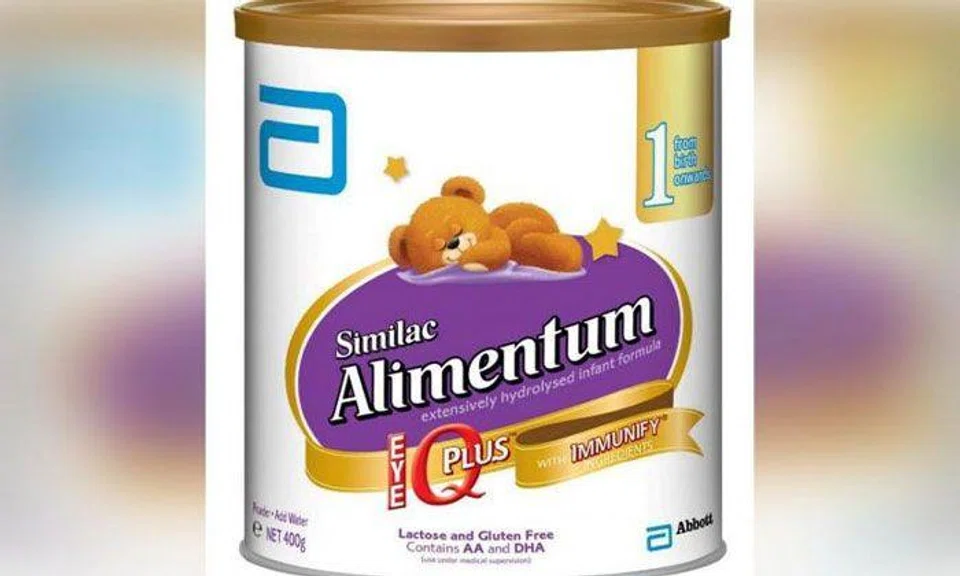 The Singapore Food Agency said that parents or caregivers should stop using the product, which originated from the United States. PHOTO: SINGAPORE FOOD AGENCY/FACEBOOK