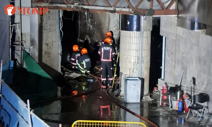 Fire involving construction debris breaks out at Fuji Xerox Towers | STOMP