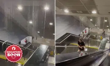 water leak at potong pasir mrt station