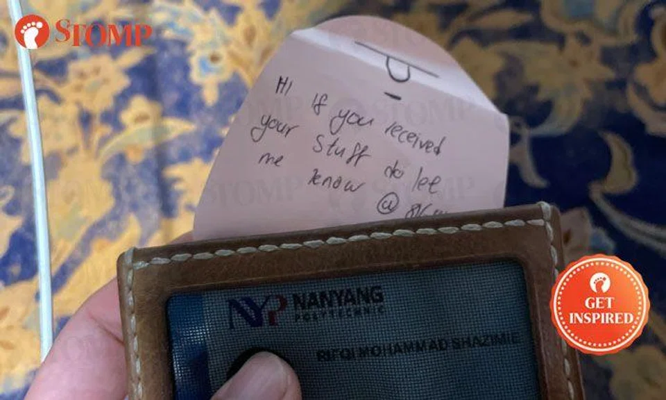 Good Samaritan returns cardholder to Stomper along with kind note