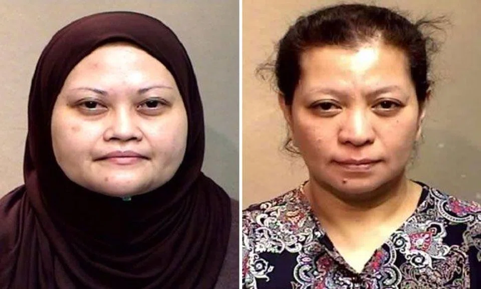 Assistant manager Arni Ahmad (left), who cheated the Singapore Statutory Boards Employees' Cooperative Thrift and Loan Society of $4.3 million, was sentenced to 12 years in jail. Administrative executive Hanati Jani (right) was jailed for nine years and eight months. The total amount involved in her case was $1.95 million.