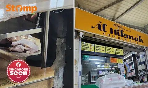 Man sees raw chicken on floor at Boon Keng hawker centre, SFA investigating