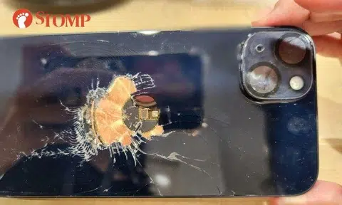 Phone left in rented car returned with cracks in rear glass like 'someone tried to break it using hammer'