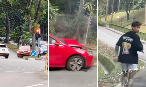 Telok Blangah crashed car