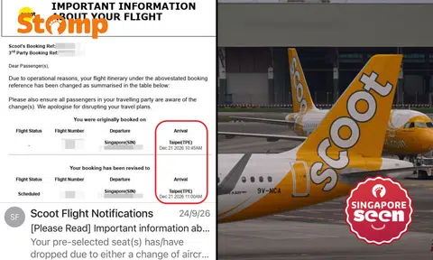Scoot passenger says 24 seats rearranged on India trip with family in 2025, now questions email mix-up for flight in Dec