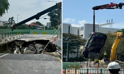 Tanjong Katong sinkhole: Road recovery works progressing steadily, PUB apologises for inconvenience caused