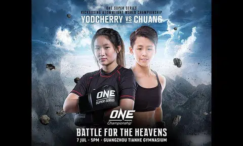 Yodcherry Sityodtong takes on Kaiting Chuang for ONE Super Series Kickboxing Atomweight World Championship