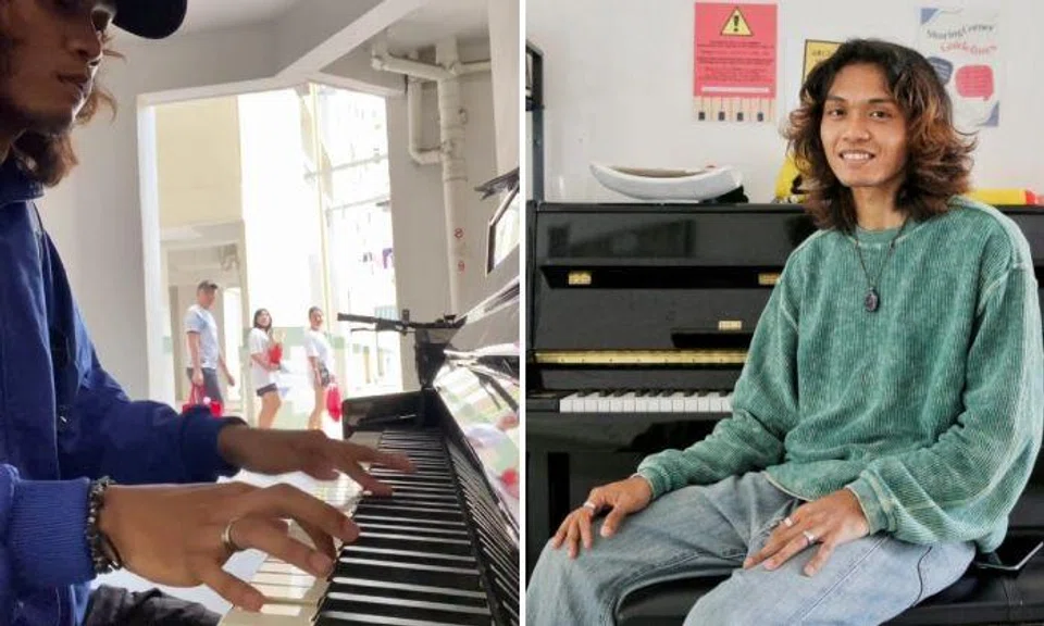 Mr Adam Syah, whose renditions of pop tunes on a community piano posted on TikTok have caught the public’s attention, is a self-taught player who has never owned the musical instrument.