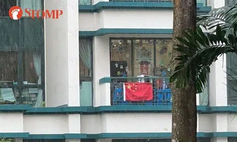 Stomp Chan shared a photo of the flag taken on the first day of Chinese New Year (Jan 22).