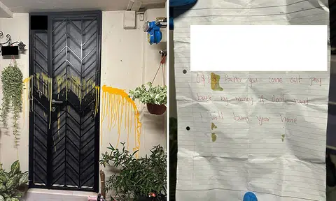 Man arrested after splashing Bedok unit with yellow paint and threatening to burn resident's home