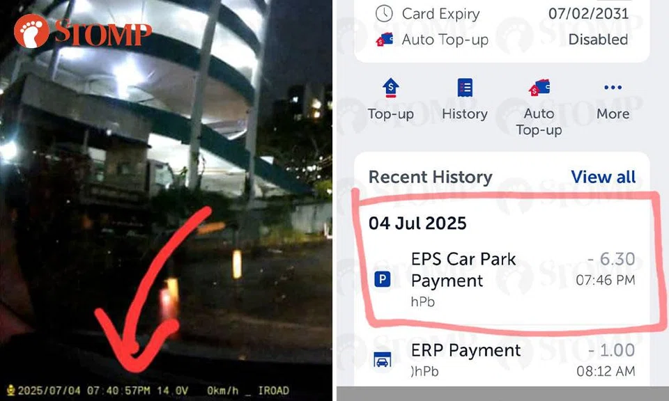 driver shocked to be charged $6.30 for four minutes of parking at Jurong building