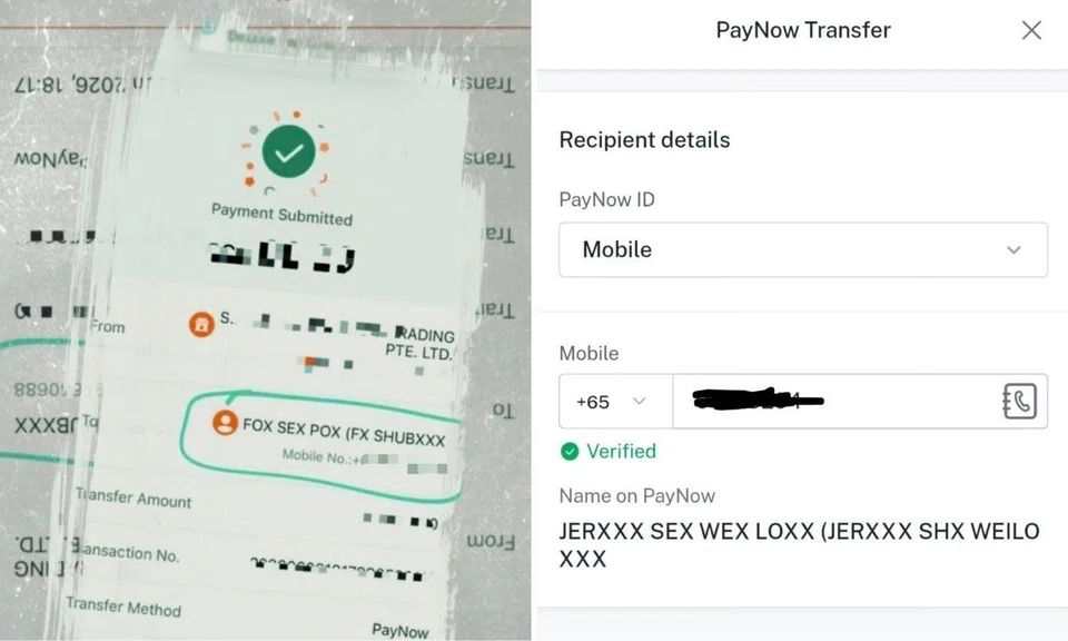 new paynow censor names banks suggestive nsfw online payment