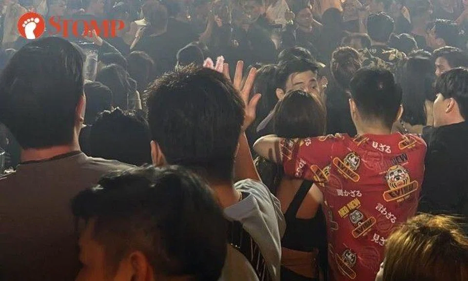 Stomper Young shared photos of the scene inside the club on the night of the incident.