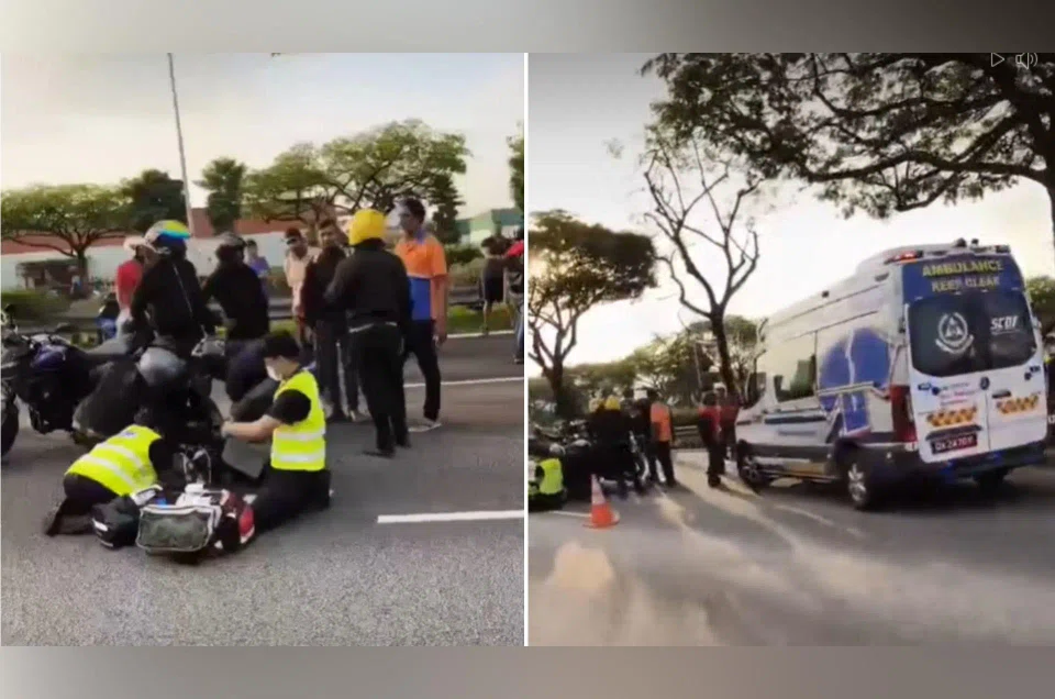 The accident happened near the Benoi Road exit on the AYE at about 5.40pm on June 5.