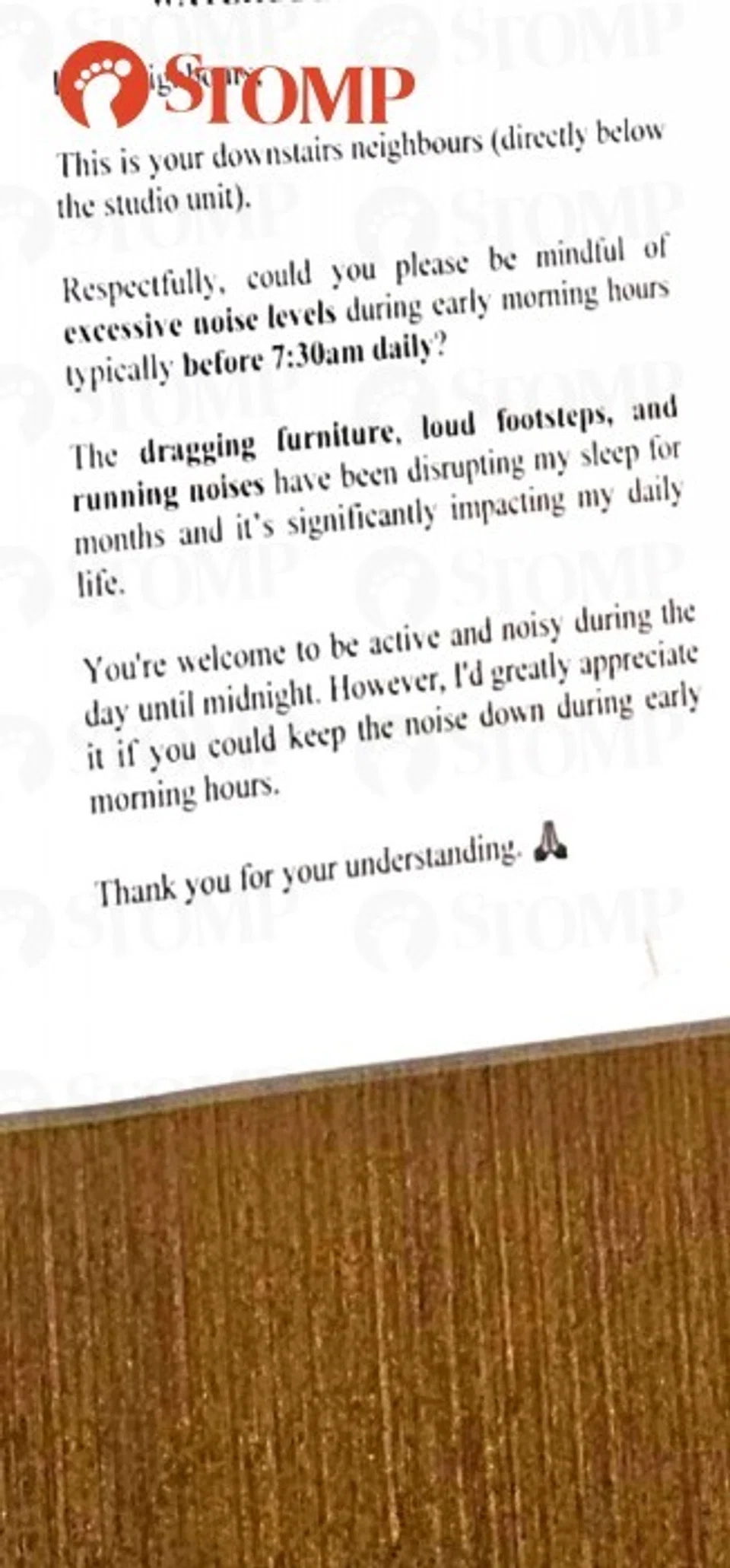 complaint note